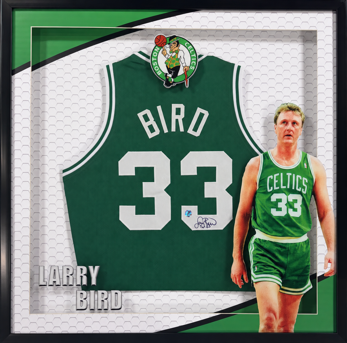 Larry Bird Signed Boston Celtics Jersey Framed LED Shadowbox Auto LB COA HOF