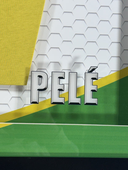 Pele Signed CBD Brazil Jersey Soccer Jersey Framed LED Shadowbox Auto BAS COA