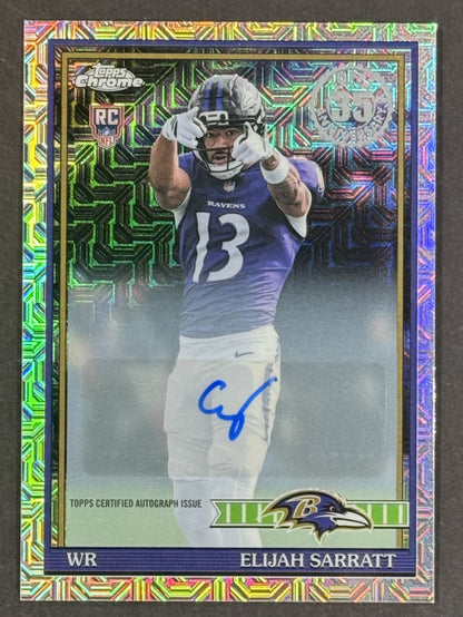 2026 Topps Flagship Elijah Sarratt 1991 35th Anniversary Mojo Ravens Rookie Auto
