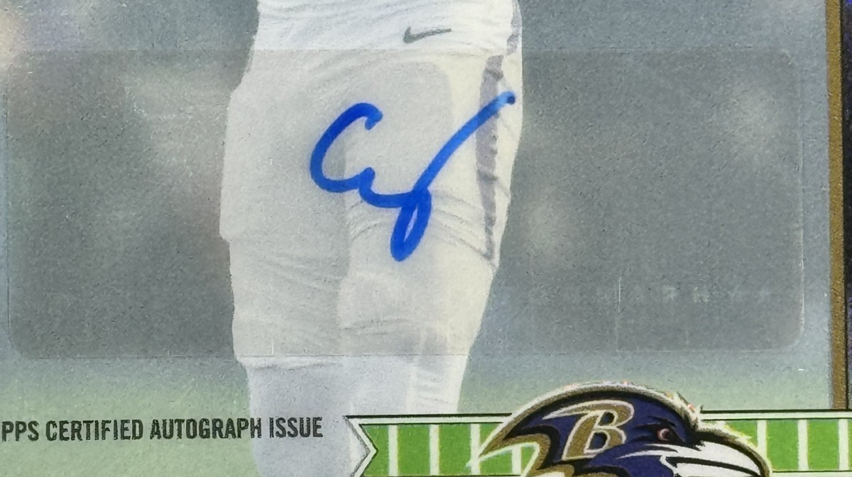 2026 Topps Flagship Elijah Sarratt 1991 35th Anniversary Mojo Ravens Rookie Auto