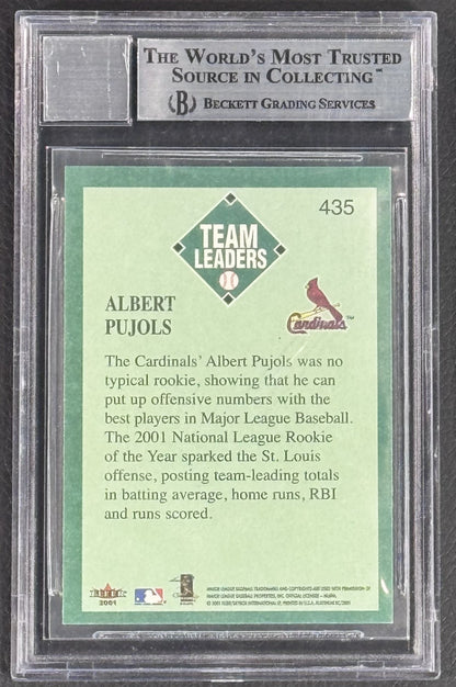 2001 Fleer Platinum Albert Pujols #435 Signed Bas 10 Mint Auto HOF Beckett