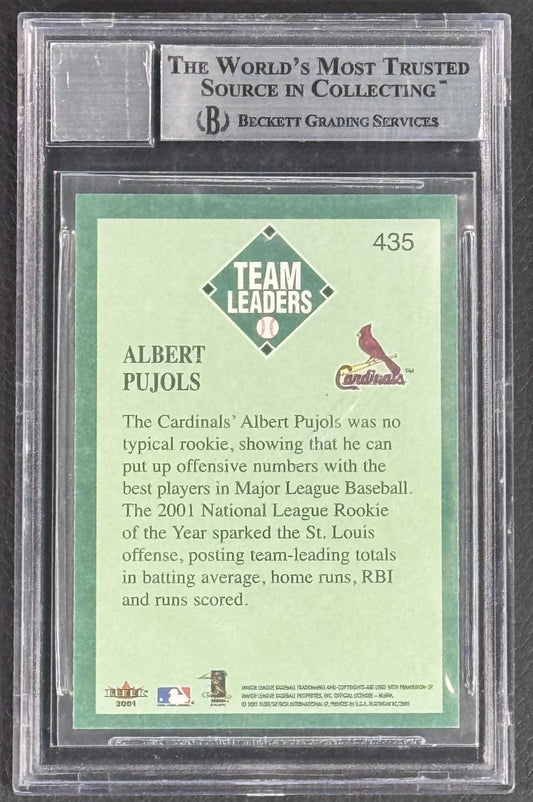 2001 Fleer Platinum Albert Pujols #435 Signed Bas 10 Mint Auto HOF Beckett