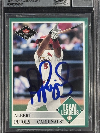 2001 Fleer Platinum Albert Pujols #435 Signed Bas 10 Mint Auto HOF Beckett