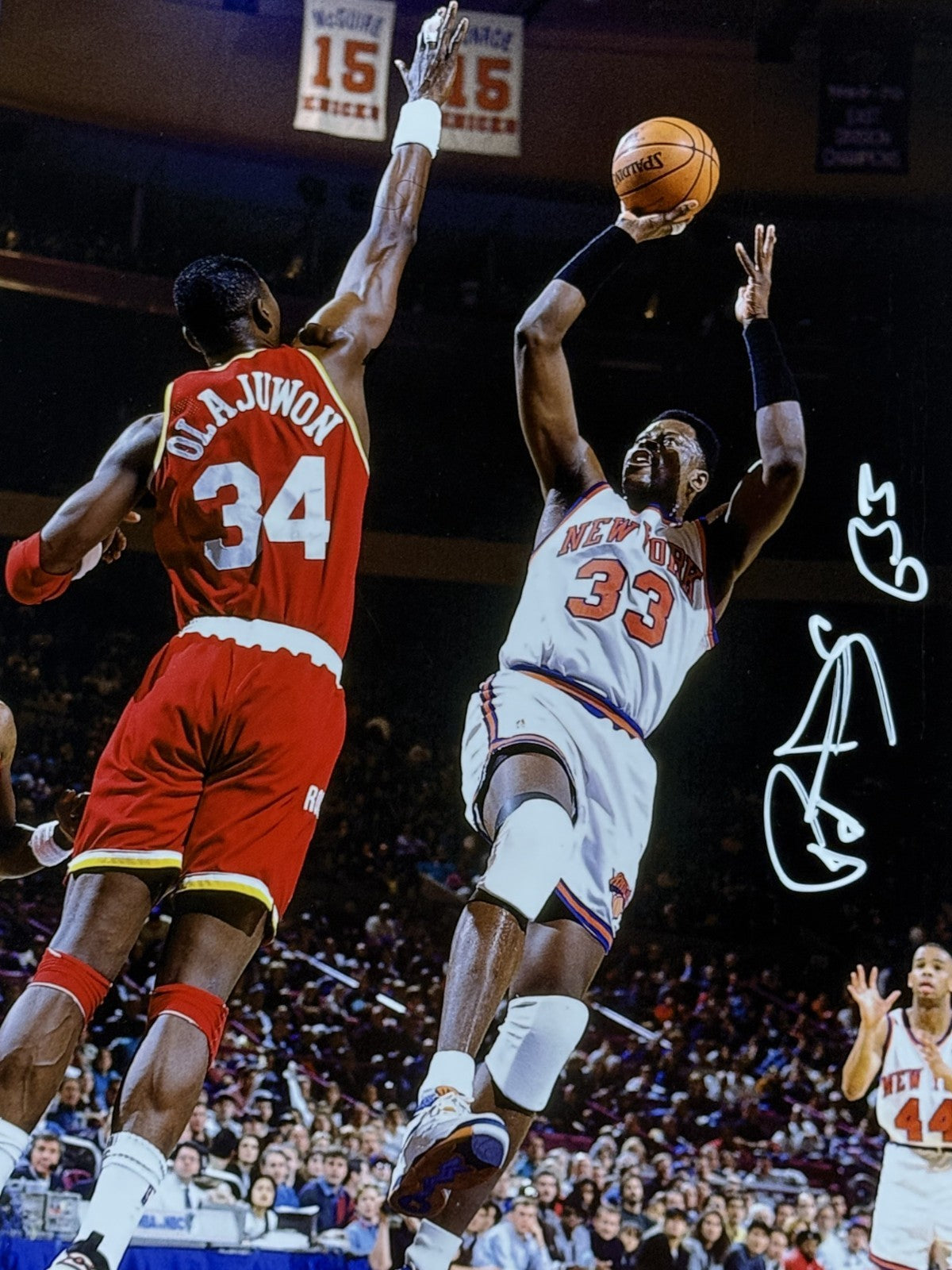 Patrick Ewing HOF Knicks Signed 11x14 Highland Mint Framed Photo 33 Auto Steiner