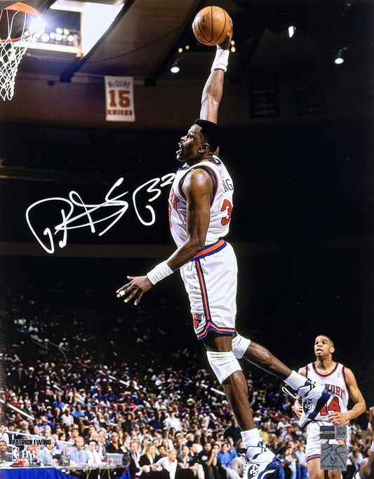 Patrick Ewing HOF Knicks Signed 11x14 Highland Mint Framed Photo 33 Auto Steiner