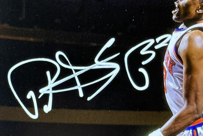 Patrick Ewing HOF Knicks Signed 11x14 Highland Mint Framed Photo 33 Auto Steiner