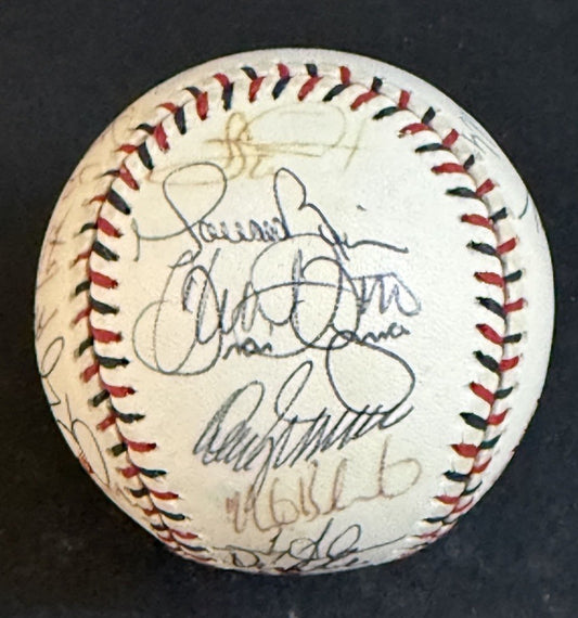 2000 All Star Game Team Signed Baseball MARIANO RIVERA TORRE Mcgriff Auto Psa