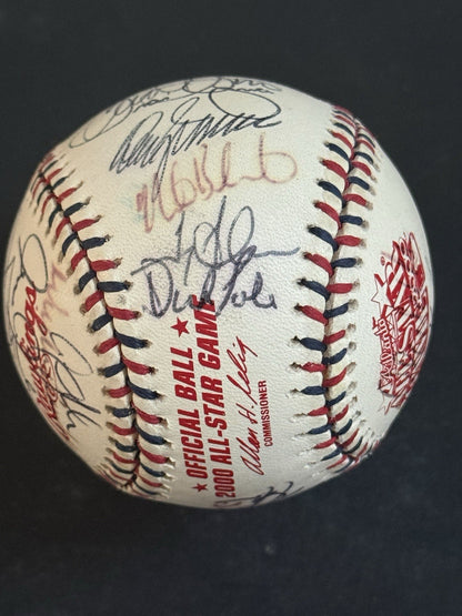 2000 All Star Game Team Signed Baseball MARIANO RIVERA TORRE Mcgriff Auto Psa