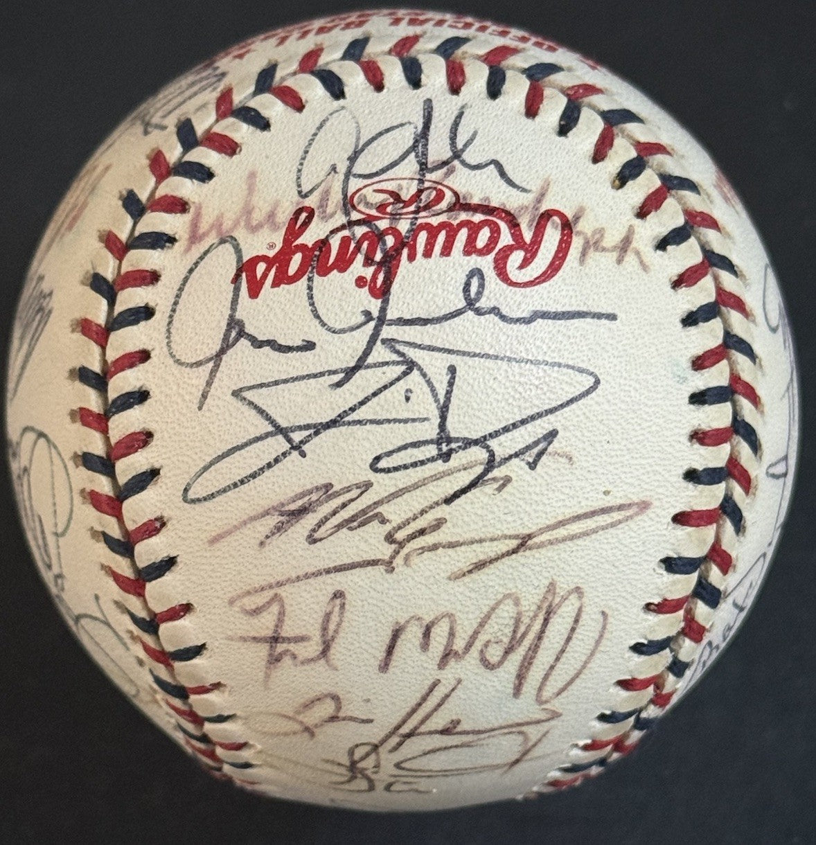 2000 All Star Game Team Signed Baseball MARIANO RIVERA TORRE Mcgriff Auto Psa
