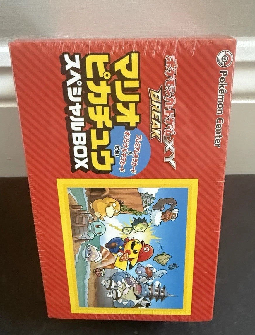 Mario Pikachu Japanese Pokemon Center TCG XY Break Factory SEALED Box Mint