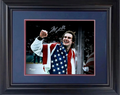Jack Hughes Signed Team USA 8x10 Photo Framed Auto Fanatics COA NJ Devils
