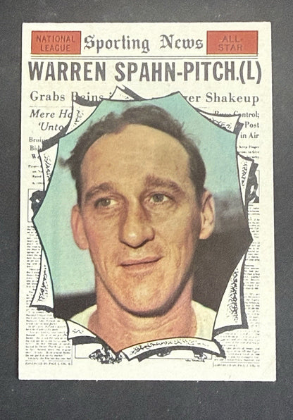 Topps 1961 Topps #589 Warren Spahn High # All-Star Milwaukee Braves Card HOF