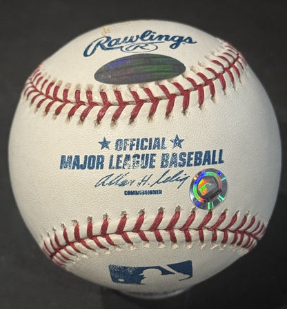 Hank Aaron & Barry Bonds Signed Official Stat HR Baseball /100 MLB Steiner Holo