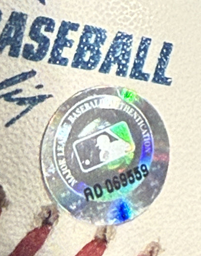 Hank Aaron & Barry Bonds Signed Official Stat HR Baseball /100 MLB Steiner Holo