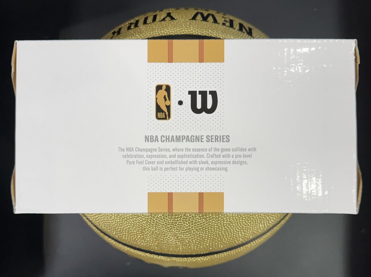 OG Anunoby Knicks Signed Wilson 2026 NBA Champions Gold Basketball Auto Fanatics