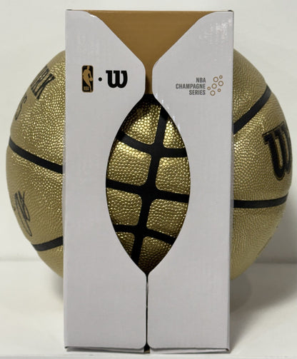 OG Anunoby Knicks Signed Wilson 2026 NBA Champions Gold Basketball Auto Fanatics