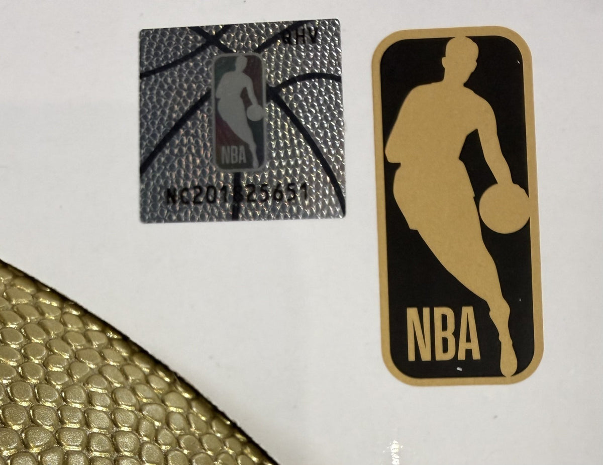 OG Anunoby Knicks Signed Wilson 2026 NBA Champions Gold Basketball Auto Fanatics