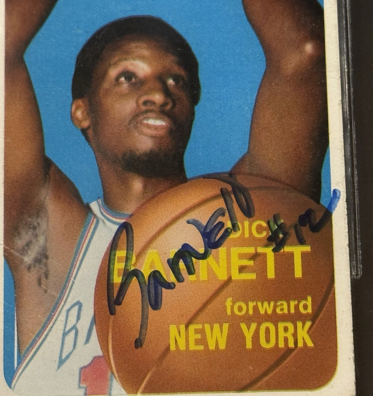 Dick Barnett 1970-71 TOPPS Card #43 Signed Hof #12 Mint Auto Bas Coa Beckett