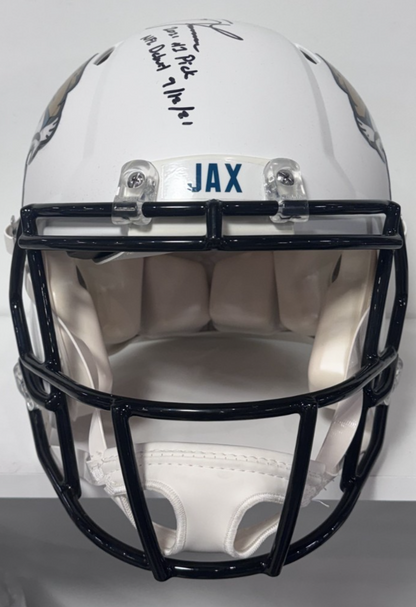 Trevor Lawrence Signed Jaguars Auth Helmet LE/16 #1 Pick Debut Auto Fanatics COA
