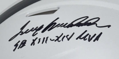 Terry Bradshaw Lynn Swann Signed Steelers Auth Helmet SB MVP Auto Fanatics COA.