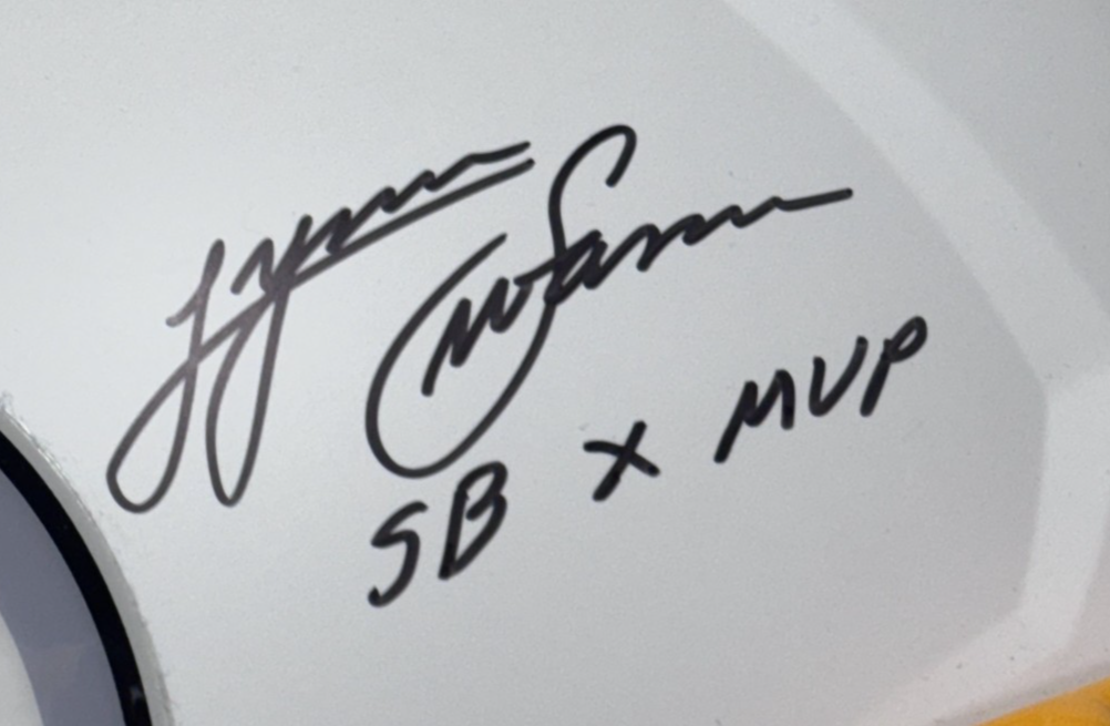 Terry Bradshaw Lynn Swann Signed Steelers Auth Helmet SB MVP Auto Fanatics COA.