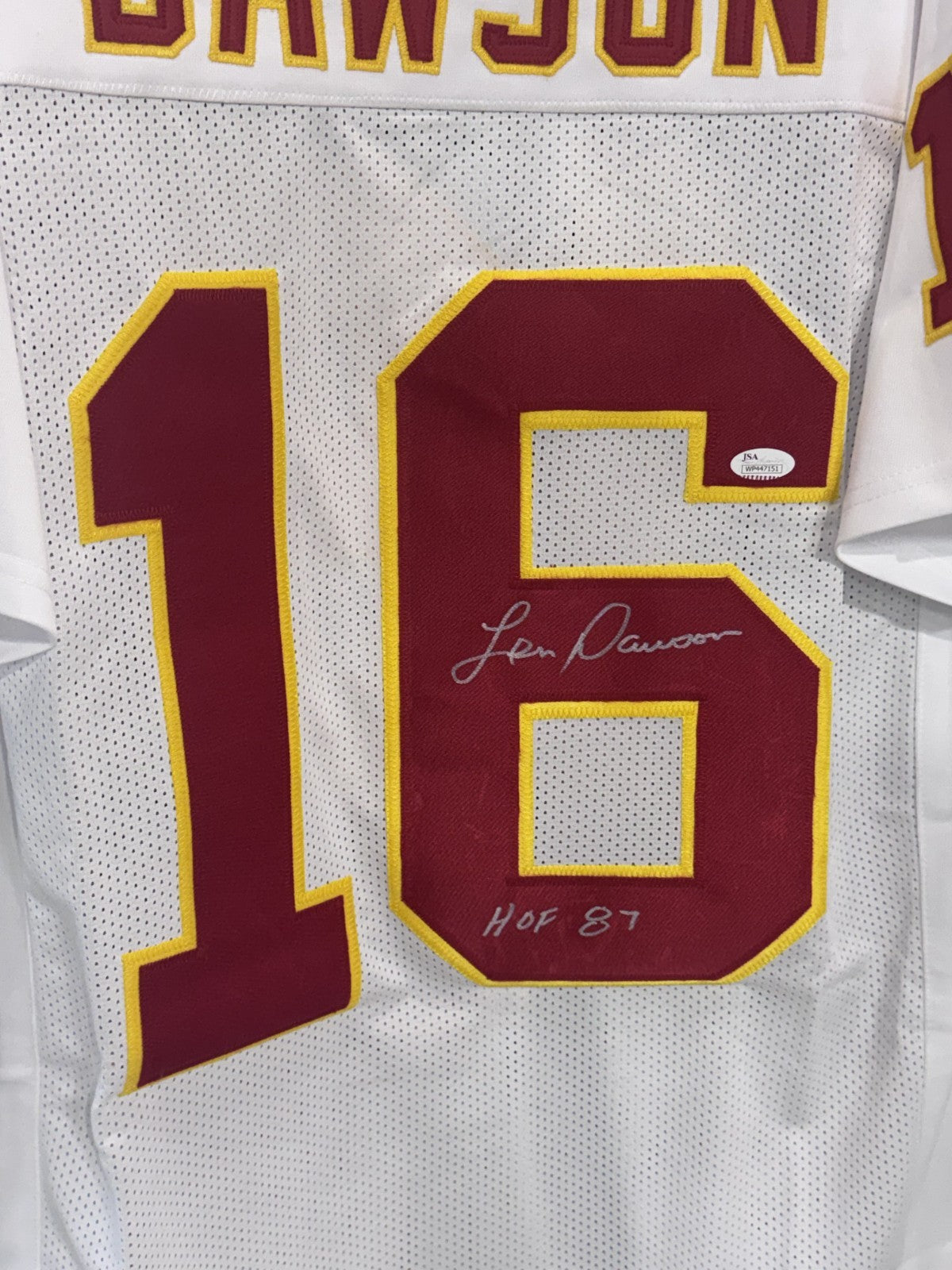Len Dawson Signed KC Chiefs Jersey HOF 87 Auto JSA COA Size XL