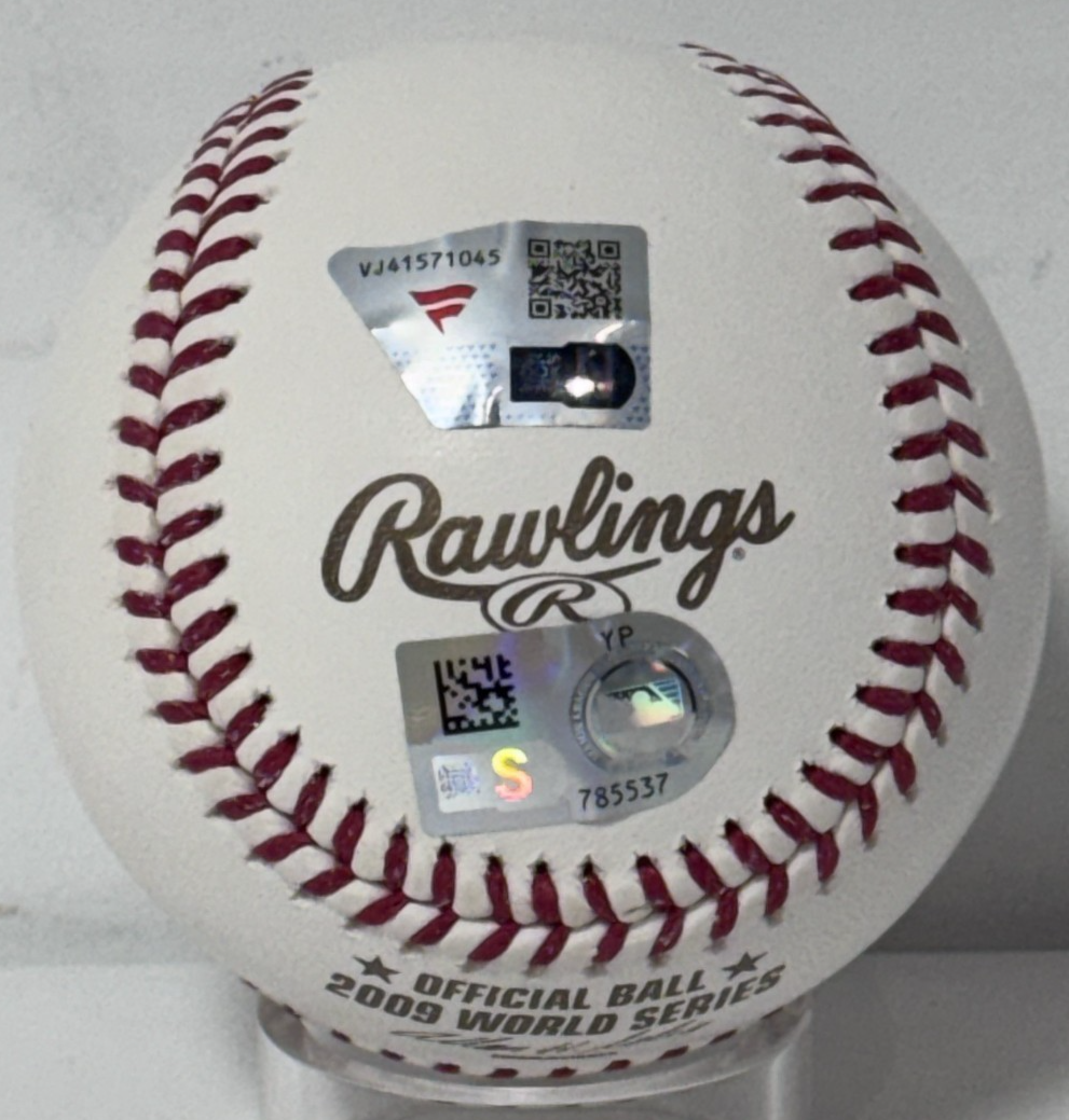 Derek Jeter Signed Official 2009 World Series Baseball Auto Fanatics MLB COA NYY