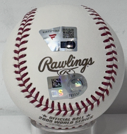 Derek Jeter Signed Official 2009 World Series Baseball Auto Fanatics MLB COA NYY