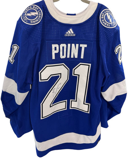 Brayden Point Signed #21 TB Lightning Adidas Authentic Jersey Auto COA Size 56