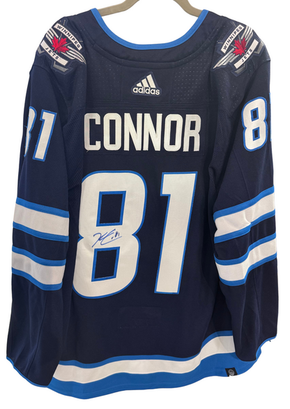 Kyle Connor Signed Winnipeg Jets Adidas Authentic Jersey Auto COA Size 56