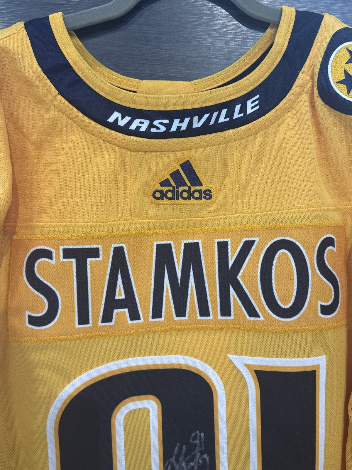 Steven Stamkos Signed Nashville Predators Authentic Adidas Jersey Auto COA