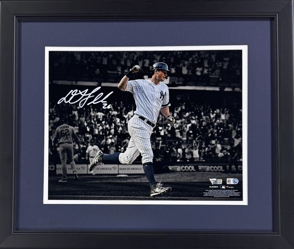DJ LeMahieu Signed 11x14 Spotlight Photo Framed Auto Fanatics MLB COA NY Yankees