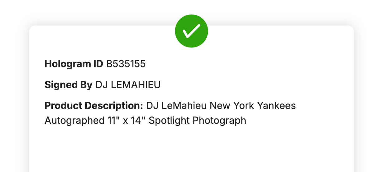 DJ LeMahieu Signed 11x14 Spotlight Photo Framed Auto Fanatics MLB COA NY Yankees