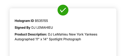 DJ LeMahieu Signed 11x14 Spotlight Photo Framed Auto Fanatics MLB COA NY Yankees