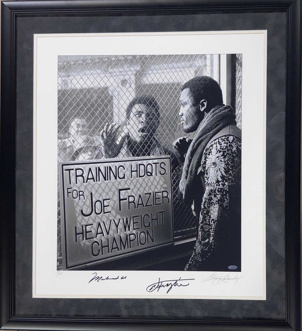 Muhammad Ali Joe Frazier Signed Kalinsky Photo LE/250 Framed Auto Steiner COA