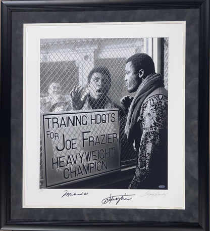 Muhammad Ali Joe Frazier Signed Kalinsky Photo LE/250 Framed Auto Steiner COA