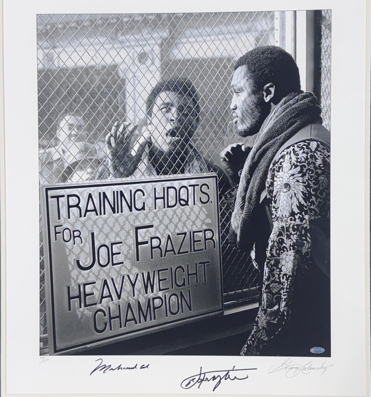 Muhammad Ali Joe Frazier Signed Kalinsky Photo LE/250 Framed Auto Steiner COA
