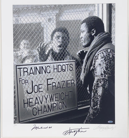 Muhammad Ali Joe Frazier Signed Kalinsky Photo LE/250 Framed Auto Steiner COA
