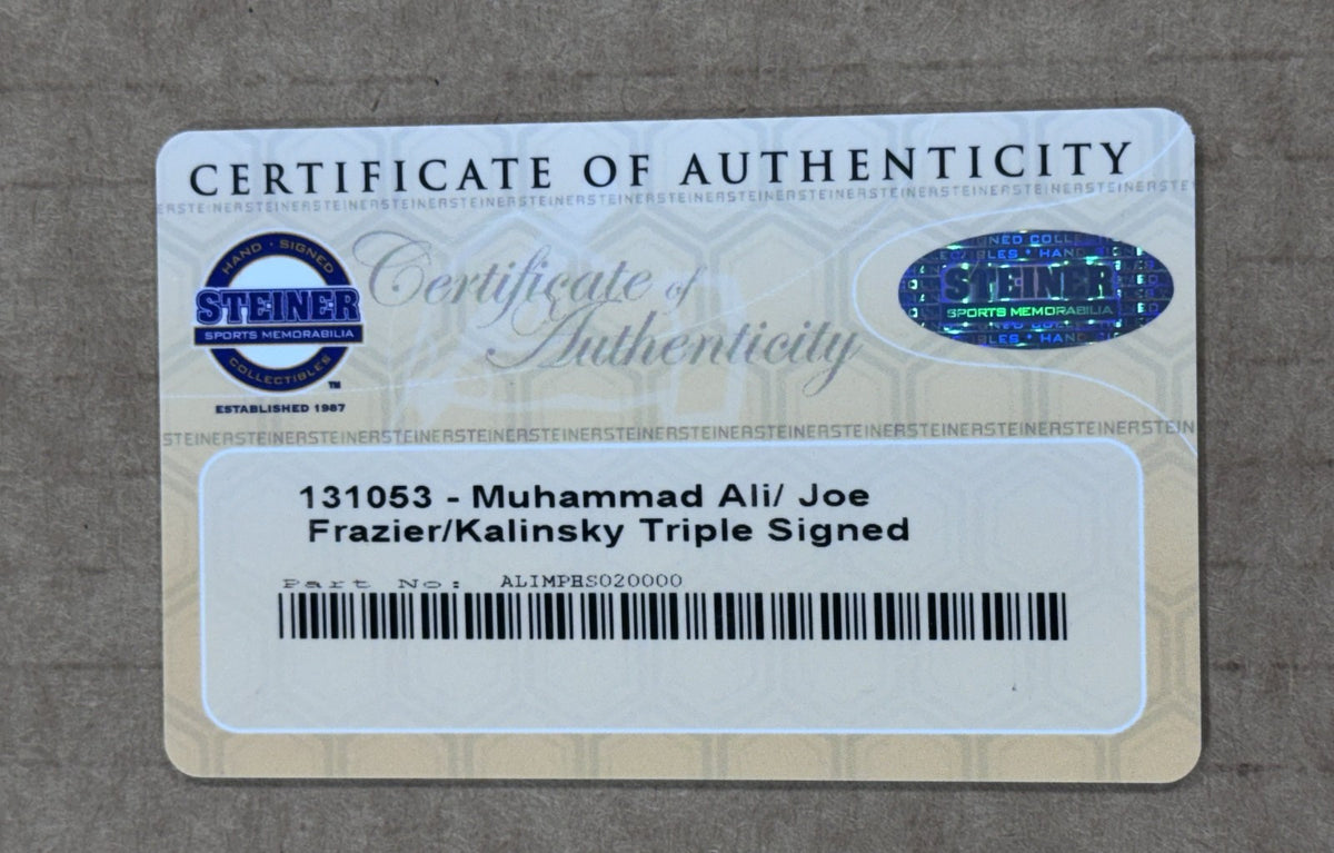 Muhammad Ali Joe Frazier Signed Kalinsky Photo LE/250 Framed Auto Steiner COA