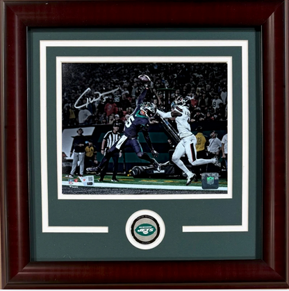 Garrett Wilson NY Jets Signed 8x10 Framed One Hand Catch Photo Auto Fanatics