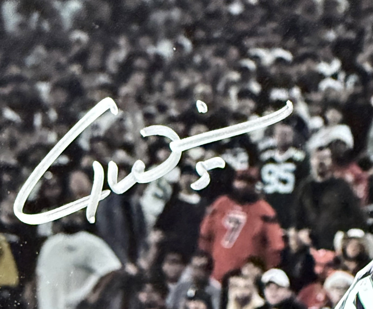 Garrett Wilson NY Jets Signed 8x10 Framed One Hand Catch Photo Auto Fanatics
