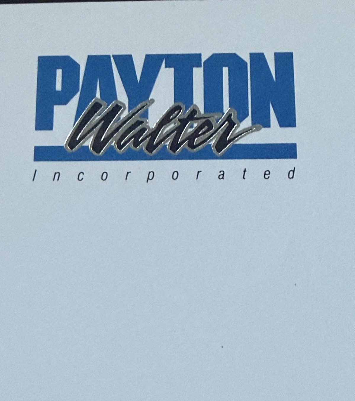 WALTER PAYTON SIGNED 8X10 Official Letter Chicago Bears HOF Auto Psa Loa