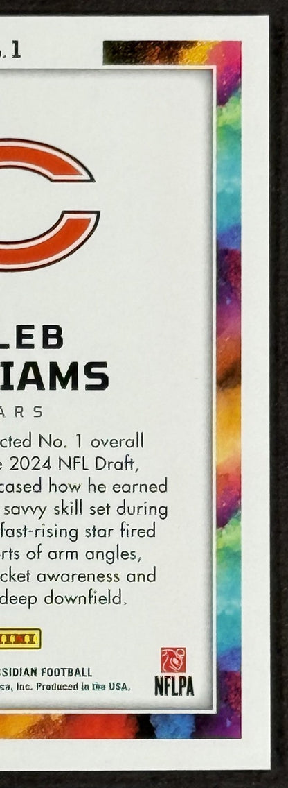 2024 Panini Obsidian Caleb Williams Black Color Blast #1 Rookie Chicago Bears NM
