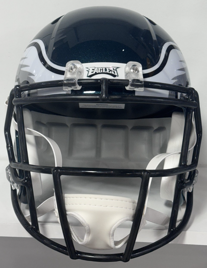 AJ Brown Signed Philadelphia Eagles Riddell Speed Replica FS Helmet Auto BAS COA
