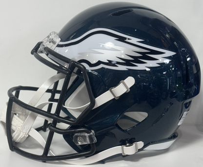 AJ Brown Signed Philadelphia Eagles Riddell Speed Replica FS Helmet Auto BAS COA