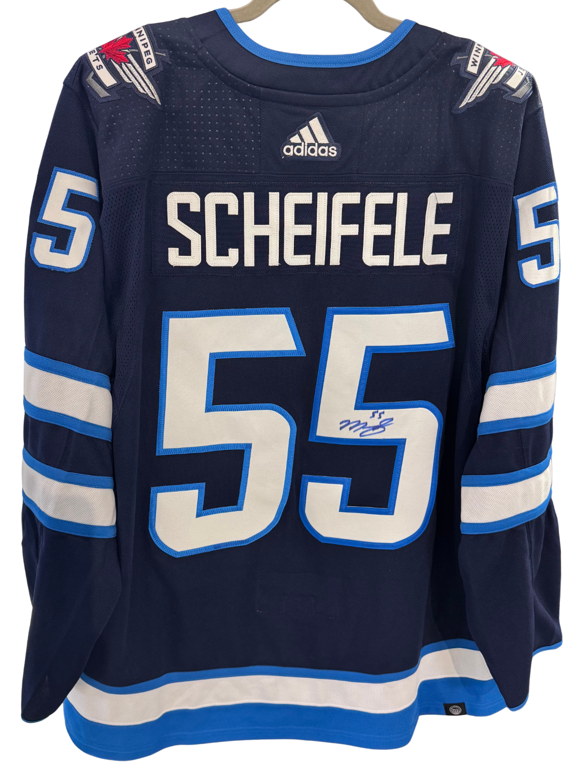 Mark Scheifele Signed Winnepeg Jets Adidas Authentic Jersey Auto COA Size 56
