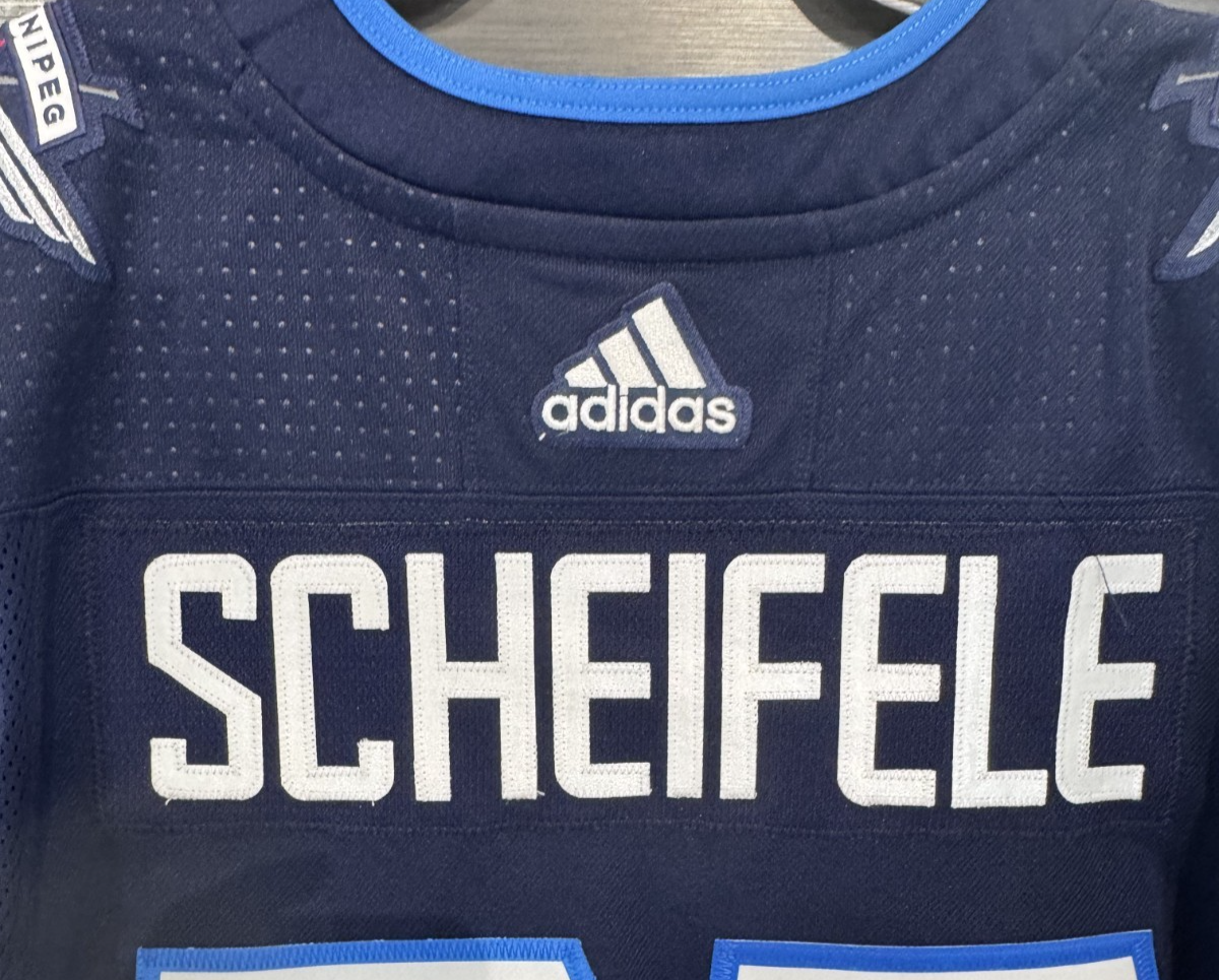 Mark Scheifele Signed Winnepeg Jets Adidas Authentic Jersey Auto COA Size 56