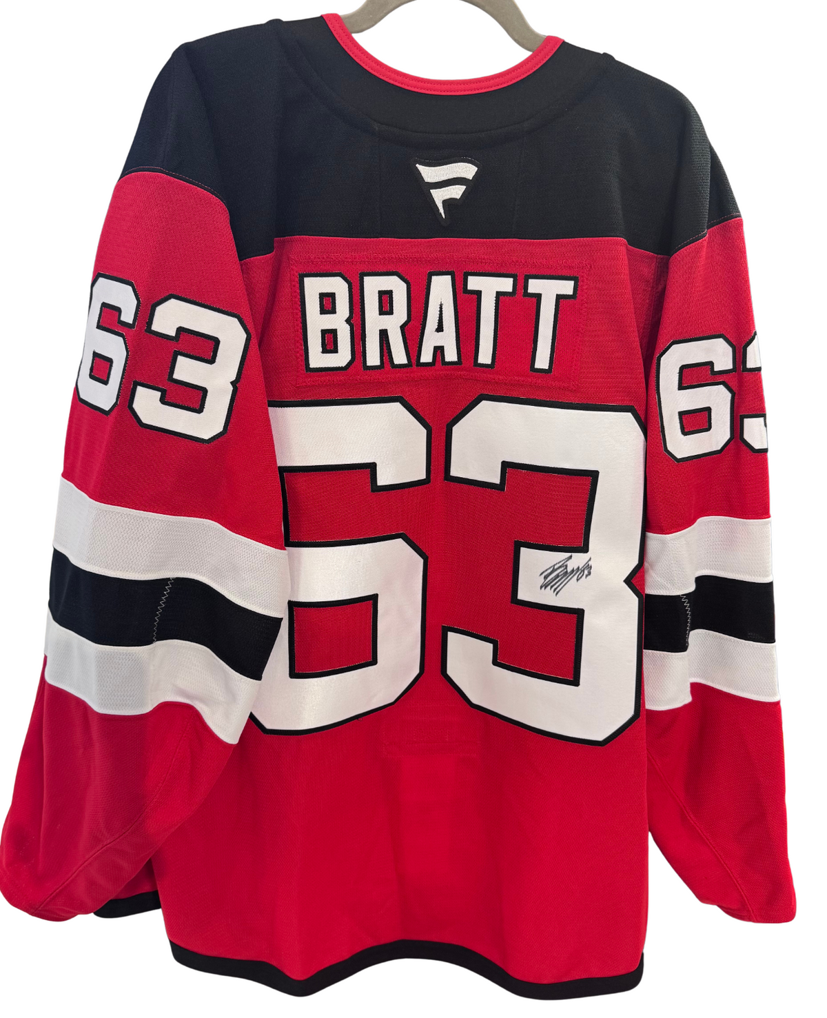 Jesper Bratt Signed NJ Devils Fanatics Authentic Pro Jersey Auto COA Size 56