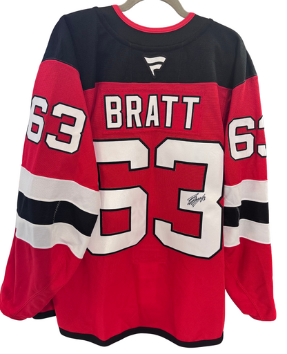 Jesper Bratt Signed NJ Devils Fanatics Authentic Pro Jersey Auto COA Size 56