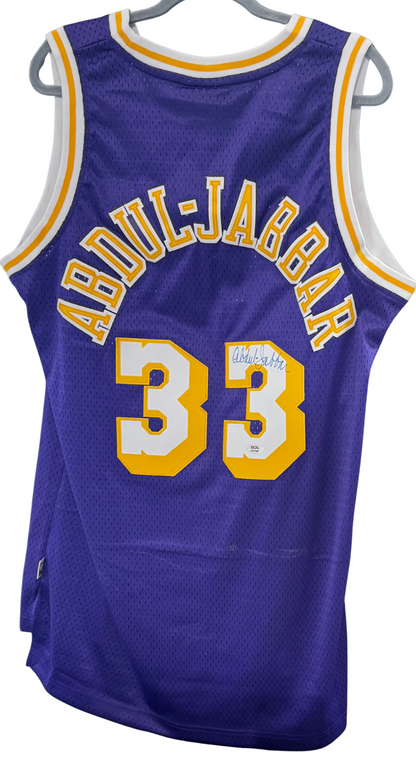 Kareem Abdul Jabbar Signed Adidas 1979 Jersey Auto PSA COA LA Lakers HOF